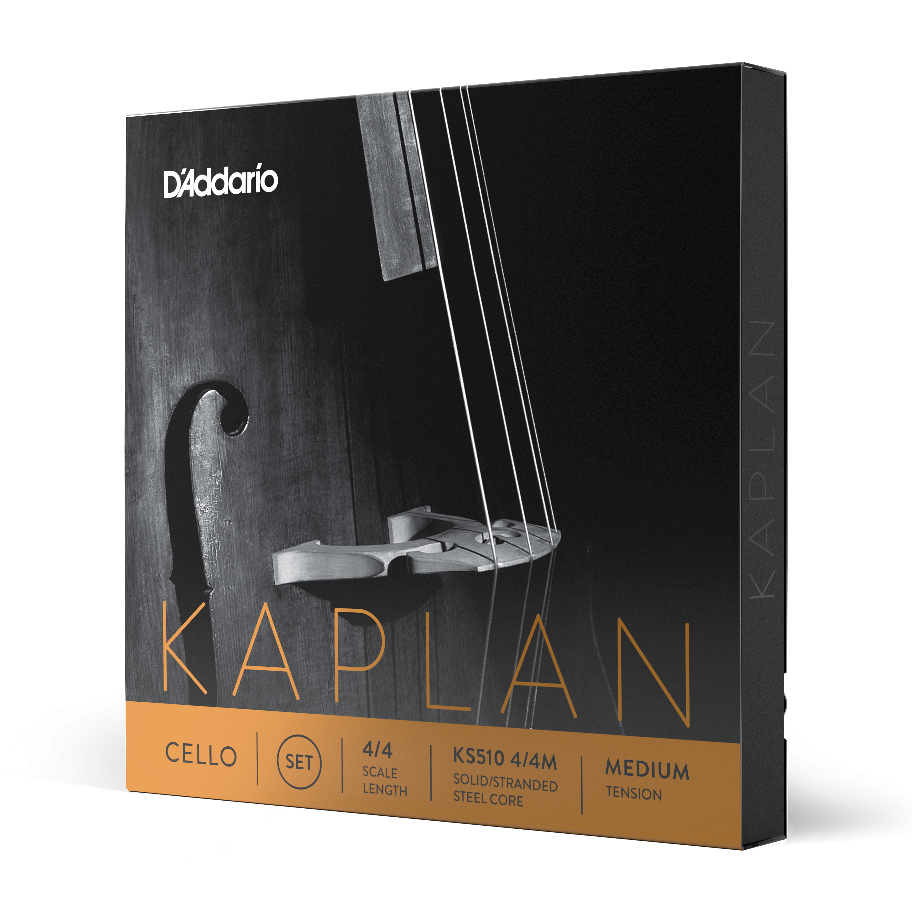 Daddario orchestral it Ks510 4/4m set di corde d'addario kaplan per violoncello, scala 4/4, tensione media